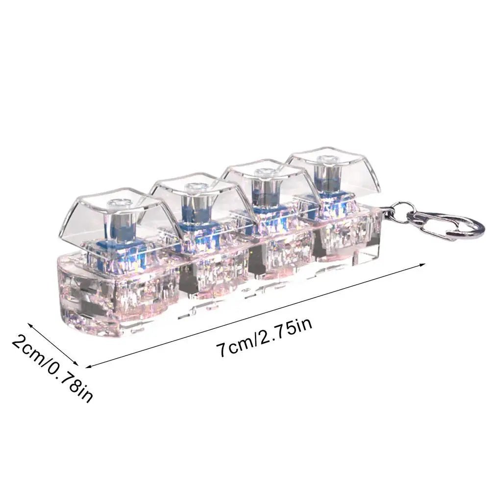 Keyboard Key Toy Party Stress Relief DIY Fidget Button Keycap Fidget Keychain Keyboard Keychain Toys Finger Keyboard Caps Toy - Gaming Factory Neu