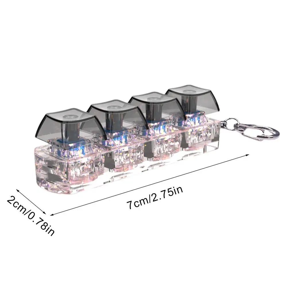 Keyboard Key Toy Party Stress Relief DIY Fidget Button Keycap Fidget Keychain Keyboard Keychain Toys Finger Keyboard Caps Toy - Gaming Factory Neu